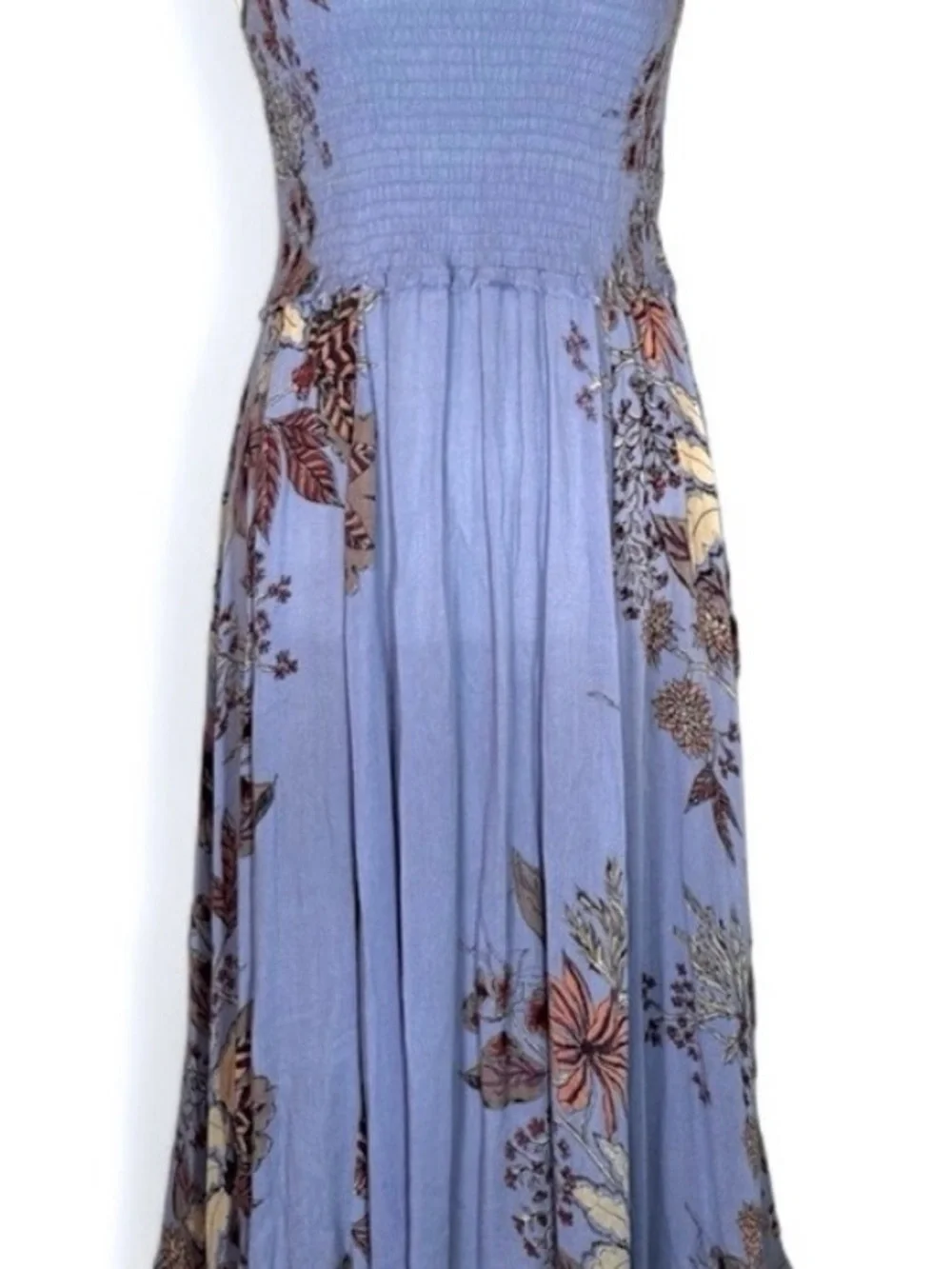 Free People Seasons in the Sun vintage Lavender Floral High-Low Midi Dress